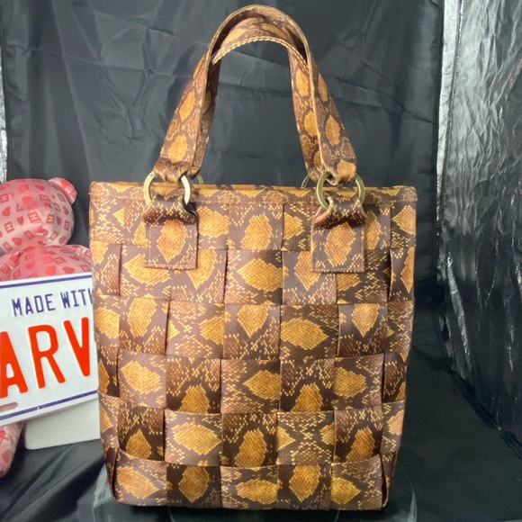 Retired Harveys Python Carriage Ring Tote - Picture 2 of 15